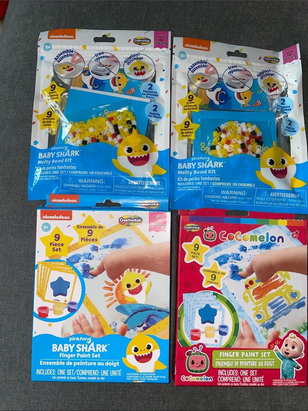 Baby Shark Melty Bead & Finger Paint Activity Kit - Yellow